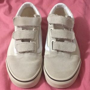 Vans off white/cream/marshmallow velcro